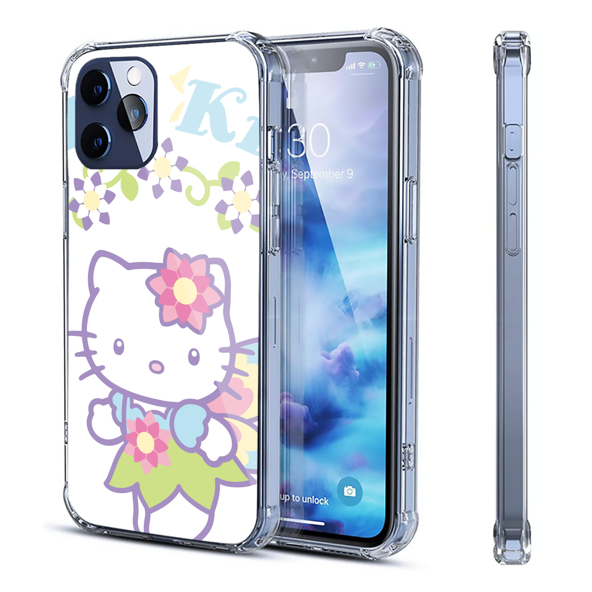 （画像用） Hello Kitty ハローキティ 【iPhone 12シリーズ対応】透明スマホケース（クリアソフトケース）